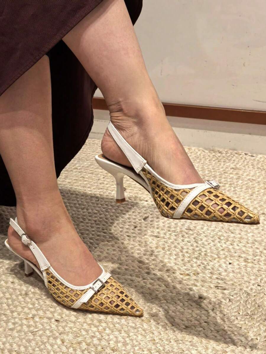 Escarpins Tahari Revel - Talons Mosaïque Cuir - Taille 8 US - Occasion