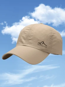 1pc Men's Summer Breathable Quick-Dry Baseball Cap, Lightweight UV Protection, Adjustable Curved Brim Sports Sun Hat For Outdoor Use