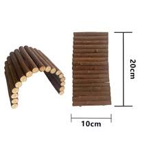 Juguetes de rodillo para hámster, mancuernas de madera natural de pino, monociclo, columpio, juguetes para masticar molares, suministros para mascotas pequeñas, pájaros, conejos, cobayas VGO7 - 4 - Ver 16