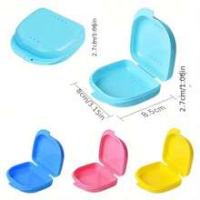 2/4 piezas Caja para dientes para alineación dental, caja conveniente para dientes de leche de niños, estuche grande de dentadura para limpieza y ortodoncia