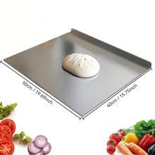 1 pezzo Tagliere per pasta in acciaio inossidabile, grande tagliere da cucina, tappetino per impastare frutta, pane e prodotti da forno per uso domestico