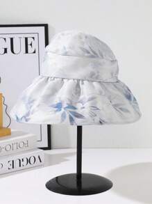 Traditional Chinese Style Printed Brimless Hat, Unisex Fashion Wide-Brim Bucket Hat Versatile Sun Protection Casual Hat With Elegant High-End Vibe - Multicolor - View 10