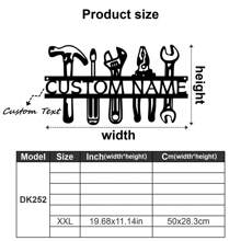 1pc Personalized Craftsman Metal Logos, Customizable Toolmakers' Workshop Wall Decorations, Mechanical Design Metal Crafts, Garage Art Gifts, Workshop Wall Art, Tool Repair Metal Logos, Dad Gifts, Husband Gifts, Industrial-Style Logo Gifts, Home And Office Decor Birthday Graduation