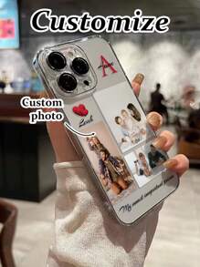 Personalisierter Name + Foto DIY perforierter hochdurchsichtiger, dicker, kratzfester bemalter Handyhülle Schutzhülle kompatibel mit iPhone 16/16 Pro/16 Plus/16 Pro Max, iPhone 15 Pro Max, Apple P13, P14, P11 Softschale, P12 kratzfest, XS, XR/7/8P/7/8 GES2, A50, A12, A32, A52, A72, A51, A21S, A13, A14, S22 Ultra, S23, A33, A53, S20 FE, Redmi 11 Youth, 12 Pro, 12/12X, Note 11, 9A, 9C, Polox 3 NFC, Redmi 10, Redmi 9, Note 9, 12C, Note 11 Pro, Redmi 10C, Note 8 Pro
