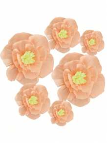 Set de 3 decoraciones de flores artificiales para la pared, DIY para decoración de boda y hogar, flores de papel de color rosa claro para fondo de fiesta, adecuado para decoración de pared y arcos de fiesta de cumpleaños, día de San Valentín, y ambientación de festivales