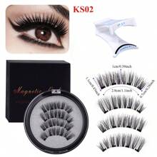 2 对磁性假睫毛 - 浓密假睫毛 5-11 毫米，方便，可重复使用，适合日常佩戴、节日和派对