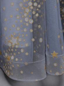 Tween Girls' Party Dress Long Gown, Luxury Wedding Banquet Princess Dress, Short Puff Sleeve Summer - Grey - View 10