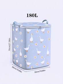 1 pezzo/2 pezzi Borsa portatile per contenere piumoni e coperte di grandi dimensioni, organizer pieghevole a forma di papera per vestiti, perfetto cestino per riporre piumoni, vestiti, giocattoli e altro, ideale per camera da letto, dormitorio, traslochi