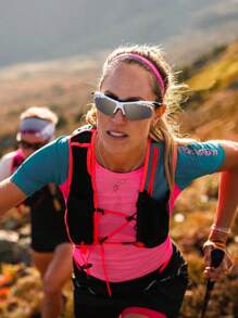 1 pieza Gafas deportivas de moda con media montura, lentes de colores contrastantes y patillas, cómodas para brindar sombra para actividades al aire libre como ciclismo, correr, senderismo y camping, para hombres y mujeres
