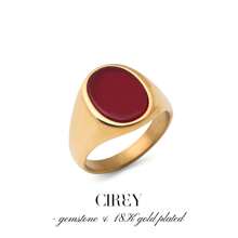 CIREY 18K Retro Flat Stainless Steel Multi-Color Rings, Couple Rings/Valentine's Day Gift - Ring - View 3