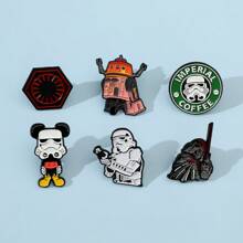 Disney 1/6 Pcs Cartoon Anime Brooch Personalized Robot Soldier Organization Logo Enamel Pin Backpack Clothing Jewelry Metal Badge Accessories A Gift For My Friends