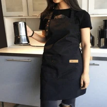 Fartuch płócienny damski nowy modny fartuch kuchenny męski fartuch roboczy damski fartuch kuchenny gotowanie domowa kuchnia grill restauracja bar sklep
