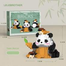 Panda Building Blocks - Creative Collectible - National Panda - Customizable Design - Festival Gift - Collectible - Gift - Easter Gift - April Fool's Day Gift - Halloween Gift - Christmas Gift - Multicolor - View 2
