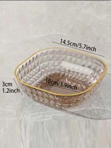 1/5pcs Premium Hard Plastic Tray, Transparent Fruit Bowl Salad Tray, Washable And Reusable Plate, Party Supplies For Birthdays, Celebrations, Buffets, Kitchen Supplies,Kitchen,Christmas Gift