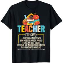 Teacher Definition - Funny Teaching School Teacher T-Shirt Gift T-Shirt 100% Cotton