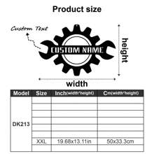 1pc Personalized Craftsman Metal Logos, Customizable Toolmakers' Workshop Wall Decorations, Mechanical Design Metal Crafts, Garage Art Gifts, Workshop Wall Art, Tool Repair Metal Logos, Dad Gifts, Husband Gifts, Industrial-Style Logo Gifts, Home And Office Decor Birthday Graduation