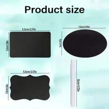 120pcs Black Reusable Waterproof Label Stickers, Wave Pattern For Kitchen Food Storage Containers, Jars, Spices, Food, Includes 1 White Chalk Marker - Multicolor - View 3