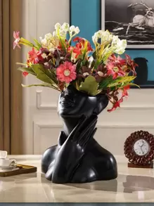 1 pezzo Vaso in ceramica con figura femminile in stile nordico, busto di donna, vaso bohémien femminista minimalista, decorazione moderna in stile nordico, adatto per decorazione di casa, soggiorno, ufficio, libreria, decorazione per la scuola, forniture scolastiche, vaso per fiori, vaso in vetro