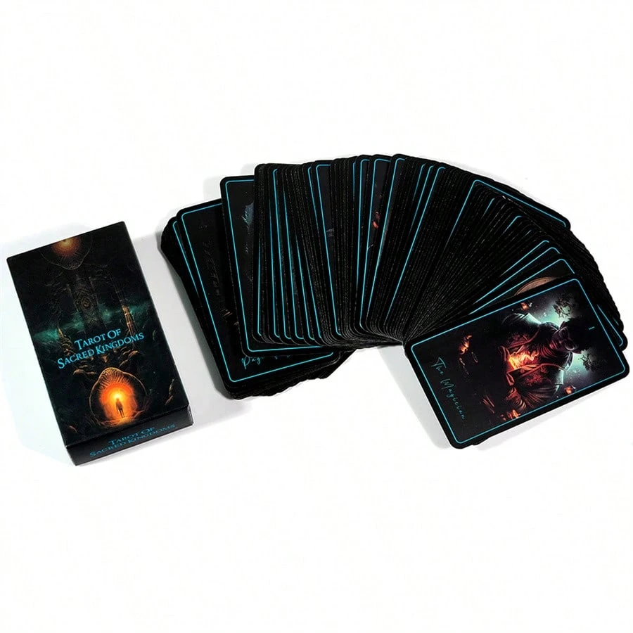 Sacred Kingdoms Tarot Deck – 78 Karten Mit Guidebook, Mystische Tarotkarten Für Anfänger & Fortgeschrittene