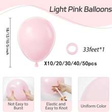 10/20/30/40/50pcs Light Pink Balloon 18/12/10/5 Inches, Light Pink Latex Party Balloon Suitable For Graduation Brides Shower Gender Revealing Birthday Party Decoration - Light Pink - View 4
