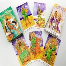 1pc Tarot Card Deck For Fortune Telling And Party Game Golden Wheel Tarot