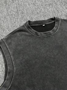 Washed Men's Tank Top And Shorts Set