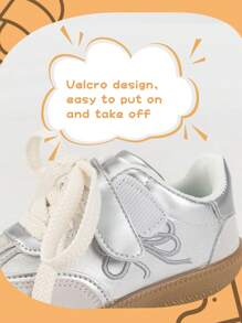 Kids Outdoor/School/Picnic Casual Slip-On Sneakers, Lightweight, Multi-Color Options, Soft & Comfortable Fashion, Suitable For All Seasons, Great Spring/Summer Gift For Boys And Girls - Silver - View 5