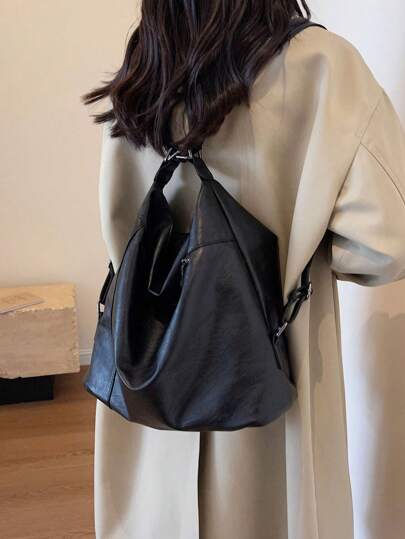 Large Capacity New Fashion Versatile Multi-Way Shoulder Bag For Commute, Crossbody & Backpack, Back To School, School Essential Stuff For Women, Girls & Students