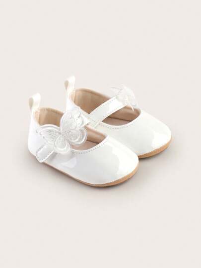 Spring And Autumn 0-1 Year Old Female Infant Princess Shoes, Hundred Day Infant Shoes, Soft Rubber Sole Bowknot, 3-12 Months Old Walking Shoes