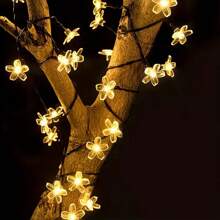 1 قطعة أنوار LED شريط أزهار الكرز بطول 1.5 متر، 10/20 مصباح LED أنوار كشميرية، إضاءة زخرفية لحفلة/حفل زفاف/غرفة/المنزل، إطار زهور، عيد الميلاد، ديكور الربيع/الصيف، بطارية مشغلة (البطاريات غير مضمنة) - متعدد الألوان - مشاهدة 11