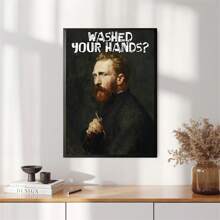 无框趣味名画：装饰艺术浴室海报 - 适用于厨房、卧室、宿舍 - 室内使用 - 无框 - 垂直方向 - 照片、海报、艺术印刷品 - 画布上的墨水 - 彩色 - 查看 6