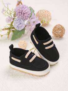 1 双软底休闲运动鞋，适合 0-1 岁婴儿，春秋季 - 黑色 - 查看 3