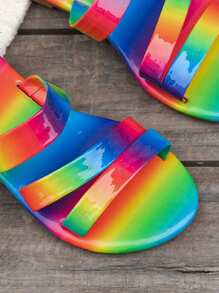 2025 New Slippers, Fashion Slippers, Bright Leather Colorful Slippers, Bohemian Style Slippers, Soft Sole Wear-Resistant Leisure Multi-Color Slippers, National Wind Slippers, - Multicolor - View 7