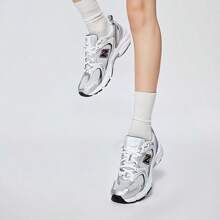 New Balance 530 Series Mesh Breathable Running Shoes, Casual Sneakers, Unisex - White/Silver - View 5