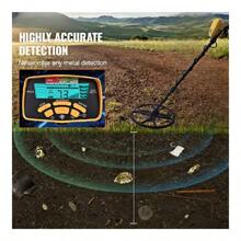 Handheld High Precision Waterproof Metal Detector, Large Scanning Panel, Gold Silver Precious Metal Detector, Hunting Device, Smart Metal Identification - Yellow - View 6