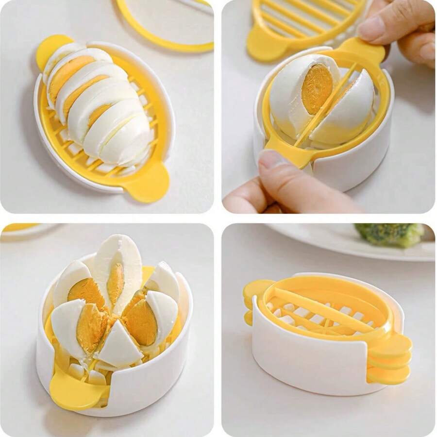 1 Set 3-In-1 Multifunctional Egg Slicer, Vegetable & Fruit Cutter, Kitchen Tool, Random Color