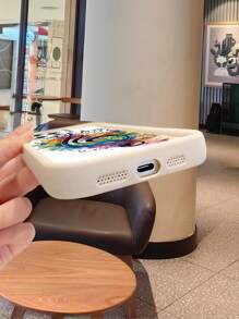 1 pieza Funda de silicona para teléfono de moda, resistente a las huellas dactilares y rayones, con diseño de nota musical colorida, compatible con Apple///OPPO/Realme/Infinix