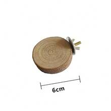 Juguetes de rodillo para hámster, mancuernas de madera natural de pino, monociclo, columpio, juguetes para masticar molares, suministros para mascotas pequeñas, pájaros, conejos, cobayas VGO7 - 4 - Ver 8