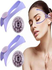 1pc Women Hair Removal Epilator Mini Facial Hair Remover Spring Threading Face Defeatherer For Cheeks Eyebrow DIY Makeup Beauty Tool - Multicolor - View 3