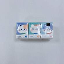 9pcs/Pack Colorful Cat Print Natural Woodpulp Handkerchief Tissues, Suitable For Daily Life Cleaning,Kitchen,Bathroom,Home,Household Supplies