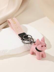 1 件彩色时尚斗牛犬树脂钥匙扣、包包挂饰、汽车挂饰、休闲派对礼品背包，适合学校卡通