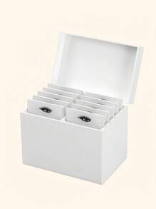 Estojo para Armazenamento de Cílios, Caixa de Armazenamento Acrílica de 5/10 Camadas para Organização de Cílios, Suporte para Paleta de Cola de Cílios Postiços, Expositor Compacto para Alongamento de Cílios com 5/10 Paletes