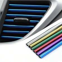 10pcs 7.87 Inches Fit For Car Air Conditioner Outlet, Decorative U-Shaped Molding, Car Styling Door Edge Corner Protector