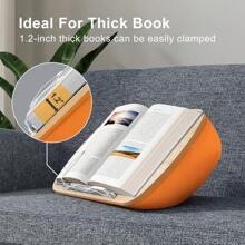 Base Book Stand And Comfortable Book Pillow Stand For Bed, Desk, Sofa Reading Pillow Stand For Kindle, IPad, Tablet Minimize Neck Strain Perfect Idea For Book Lovers (Orange) - Vibrant Orange_ - View 3