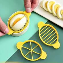 1 Set 3-In-1 Multifunctional Egg Slicer, Vegetable & Fruit Cutter, Kitchen Tool, Random Color