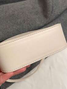 1 pieza Bolso de hombro cruzado para chicas, sólido de color y de PU con diseño de letra, de estilo simple y de moda - A - Ver 5