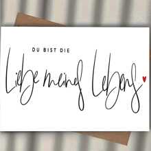 Romantic 'Love Of My Life' Valentine's Day Card With Envelope - Perfect For Loved Ones, High-Quality Paper Greeting Card - Multicolor - View 2