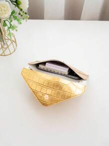 New Mini Bag Fashion Mini Chain Crossbody Handbag, Women Shoulder Purse - Gold - View 6