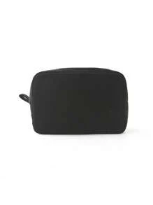 1 Piece Of Makeup Storage Tool Women'S Simple Solid Color Corduroy Large Capacity Makeup Bag Including Portable Hand-Held Toiletry Bag Suitable For Women, College Students, High School Students, Outdoor Travel, Vacation, Makeup Bag Storage, School Dormitory Bathroom Essential, Exclusive Customized Gift - Multicolor - View 11