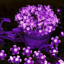 1 قطعة أنوار LED شريط أزهار الكرز بطول 1.5 متر، 10/20 مصباح LED أنوار كشميرية، إضاءة زخرفية لحفلة/حفل زفاف/غرفة/المنزل، إطار زهور، عيد الميلاد، ديكور الربيع/الصيف، بطارية مشغلة (البطاريات غير مضمنة) - متعدد الألوان - مشاهدة 7